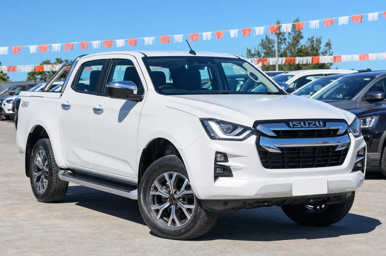Used Isuzu D-Max dual cab parked on a car yard