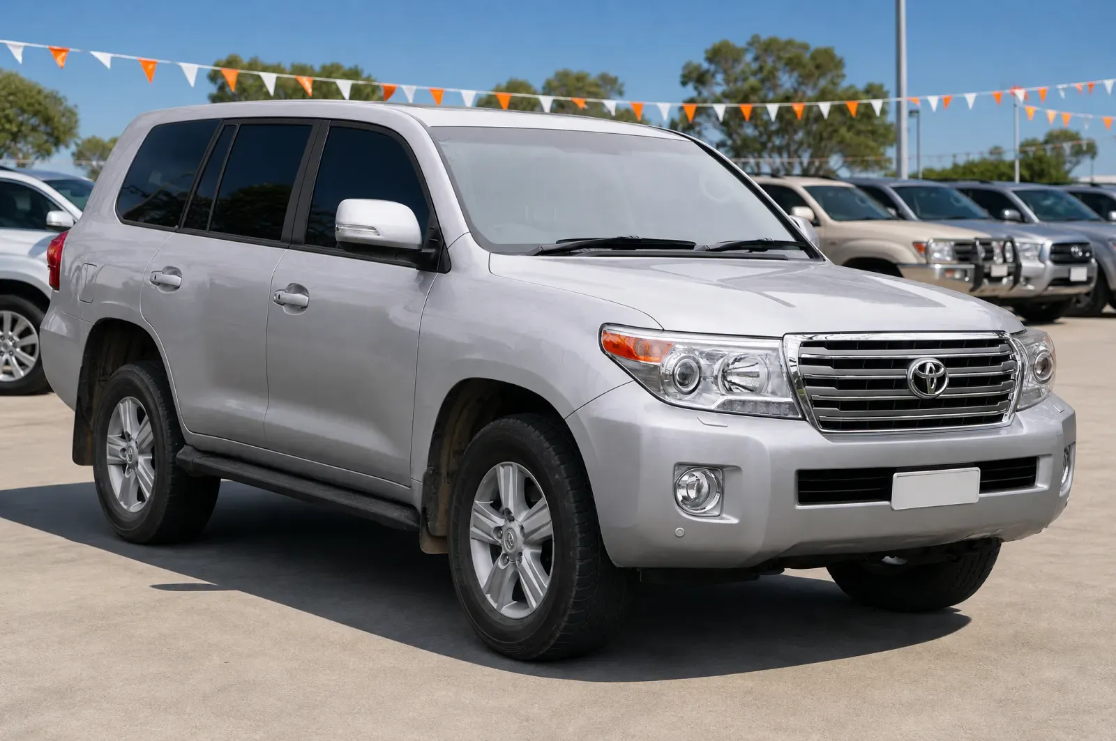 Used Toyota LandCruiser 200 VX parked on a car yard
